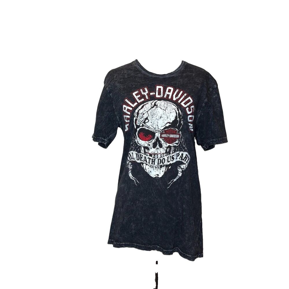 Vintage 2000s Harley Davidson Til Death Do Us Part Biker T Shirt Size Small